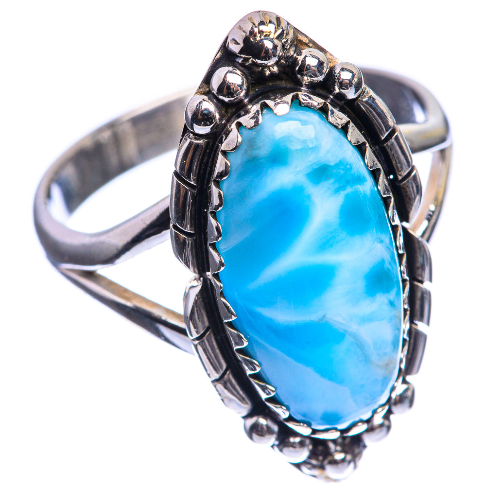 Larimar 925 Sterling Silver Ring Size 10