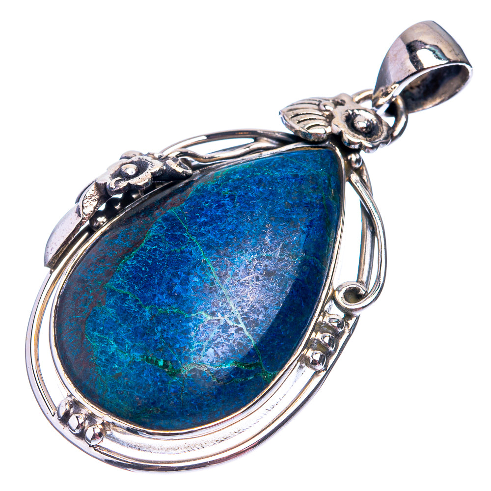 Azurite Pendant 1 3/4" (925 Sterling Silver) P38864