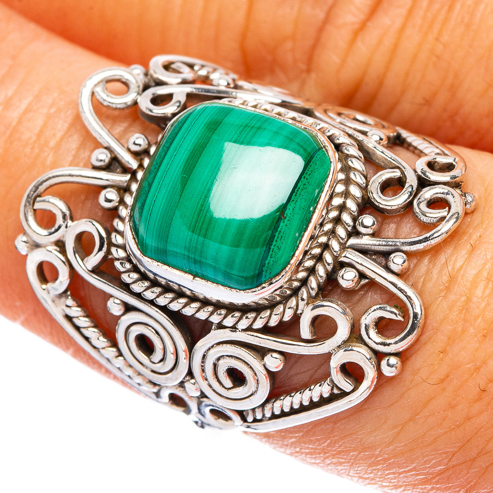 Malachite Ring Size 7.5 (925 Sterling Silver) R146321