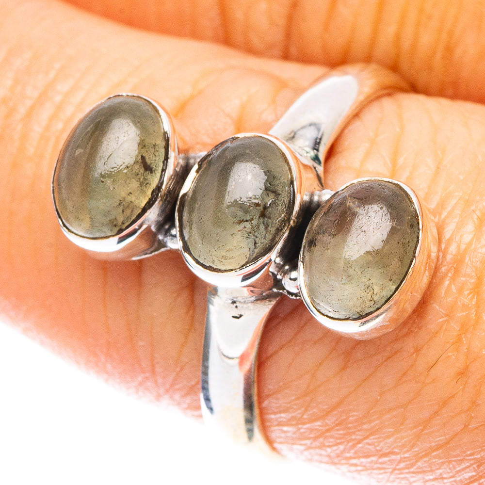 Prehnite Dainty Ring Size 8 (925 Sterling Silver) R5285