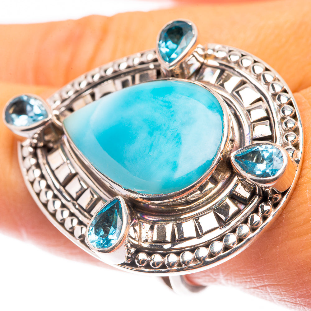 Signature Larimar, Blue Topaz Ring Size 99 (925 Sterling Silver) R141719