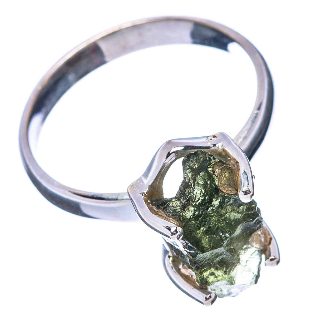 Moldavite Ring Size 6.75 (.925 Sterling Silver)