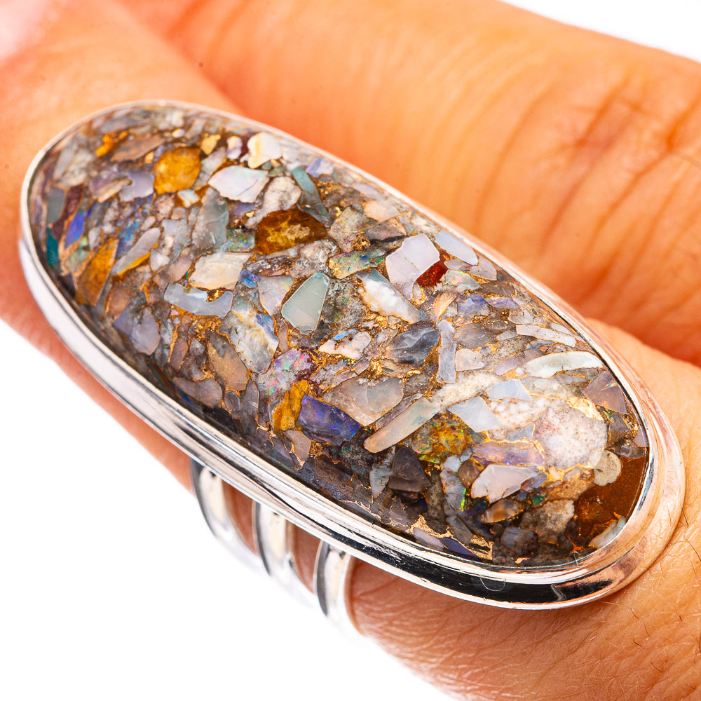 Large Brecciated Ethiopian Opal Ring Size 6.5 (925 Sterling Silver) R142901