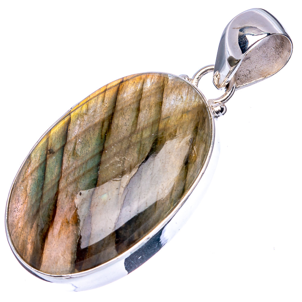 Labradorite Pendant 1 3/4" (925 Sterling Silver) P43172
