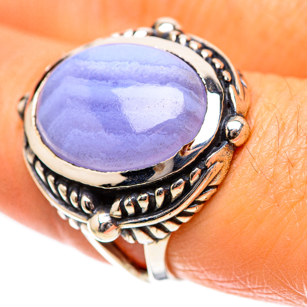 Blue Lace Agate Ring Size 7 (925 Sterling Silver) RING139273