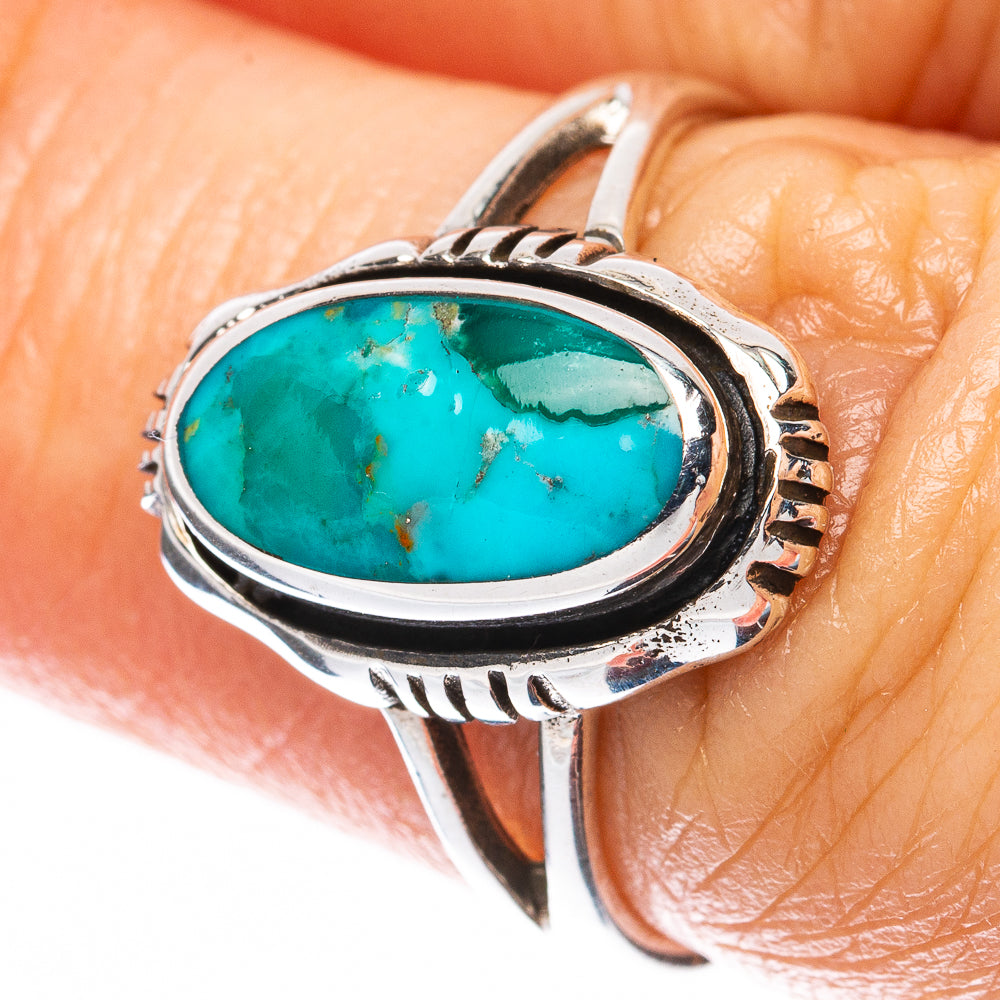 Rare Arizona Turquoise Ring Size 6.5 (925 Sterling Silver) R3140