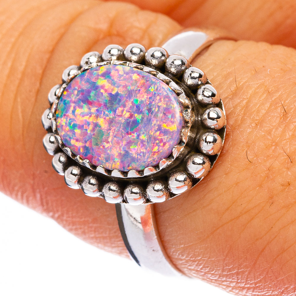 Synthetic Opal Ring Size 8 (925 Sterling Silver) R146276