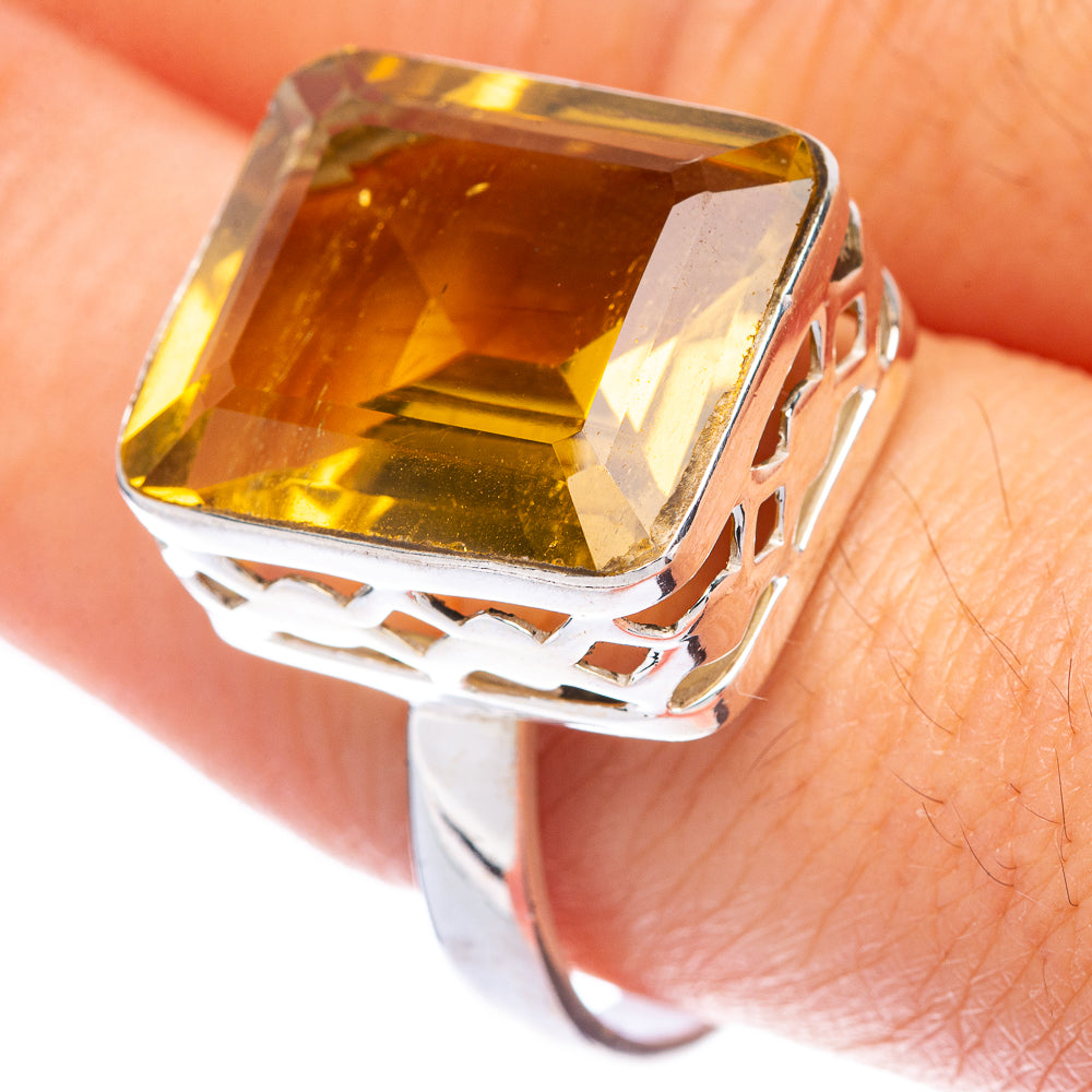 Faceted Citrine Ring Size 10 (925 Sterling Silver) R144772