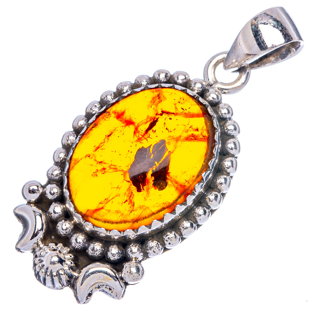 Baltic Amber Pendant 1 3/8" (925 Sterling Silver) P40165