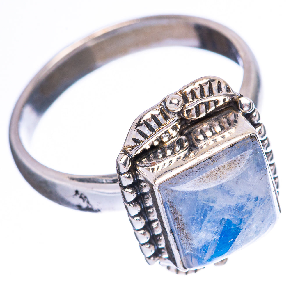 Rainbow Moonstone Ring Size 6.5 (925 Sterling Silver) R3761
