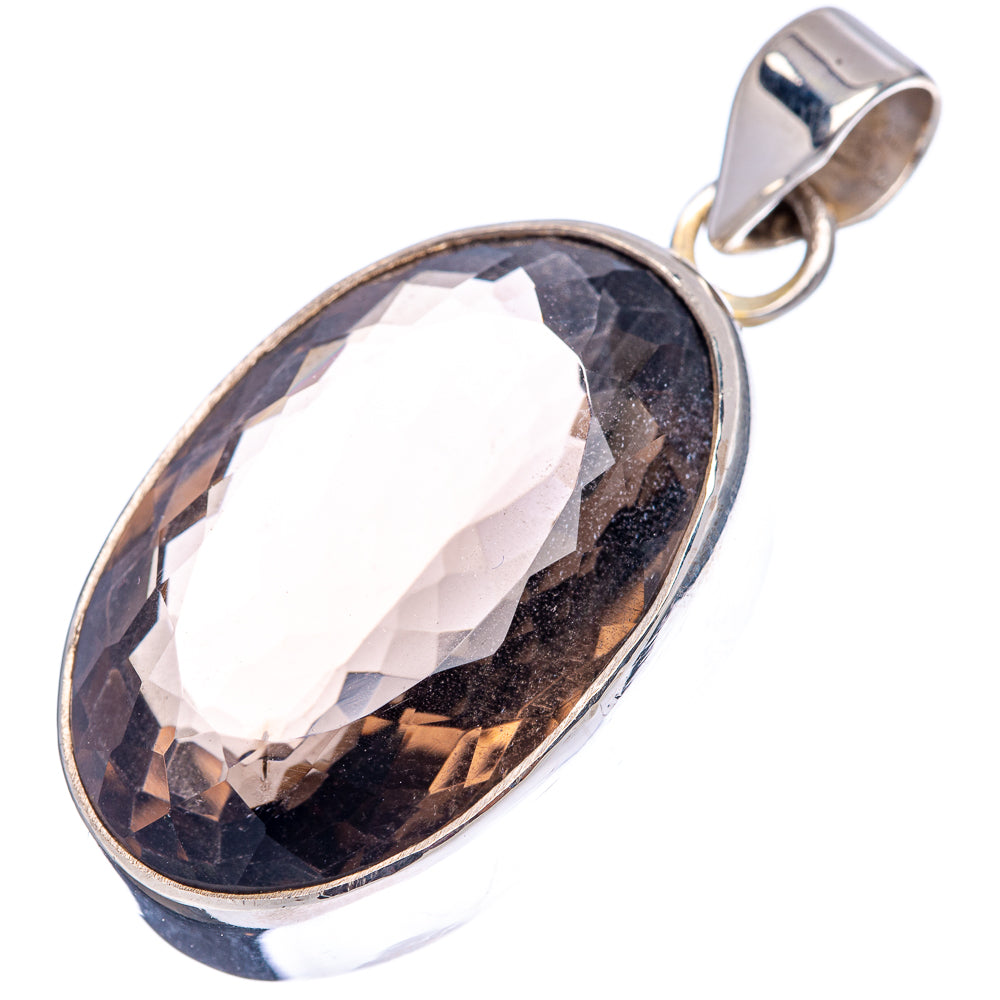 Premium Smoky Quartz Pendant 1 3/4" (.925 Sterling Silver)