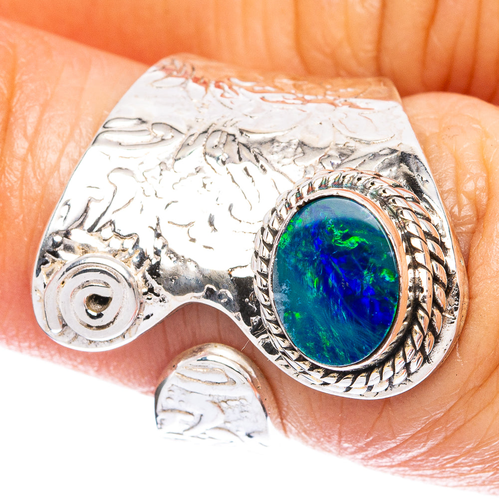 Rare  Doublet Opal Ring Size 5.75 (925 Sterling Silver) R3660
