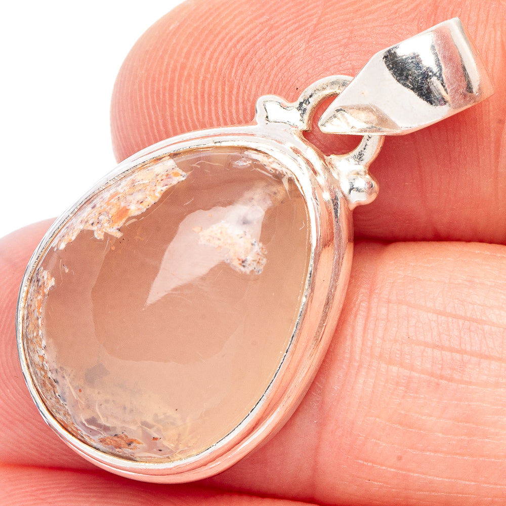Rare Mexican Fire Opal Pendant 1 1/8" (925 Sterling Silver) P44169