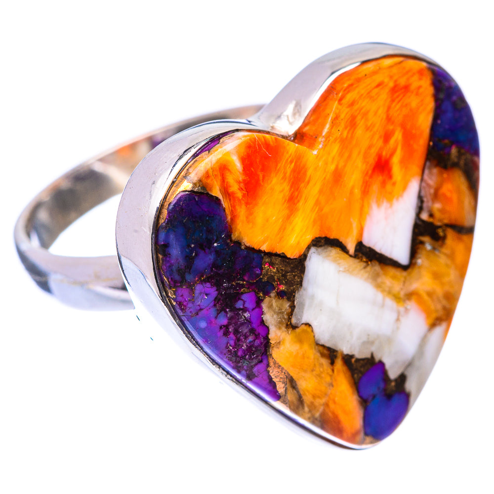 Large Spiny Oyster Turquoise Ring Size 9.25 (925 Sterling Silver) R140804
