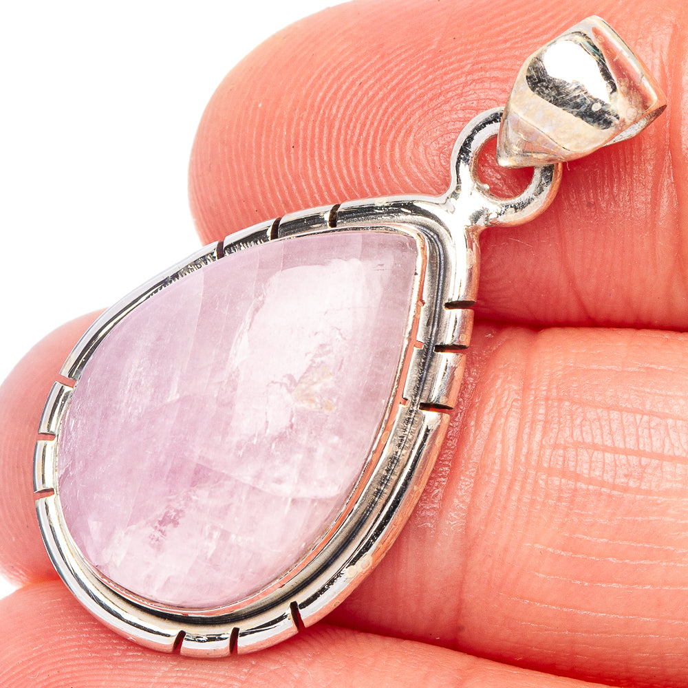 Rare Kunzite Pendant 1 1/4" (925 Sterling Silver) P44301