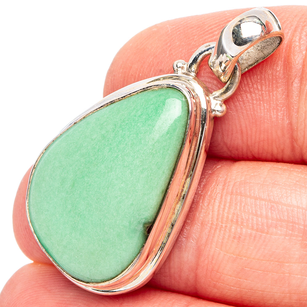 Chrysoprase Pendant 1 3/8" (.925 Sterling Silver)