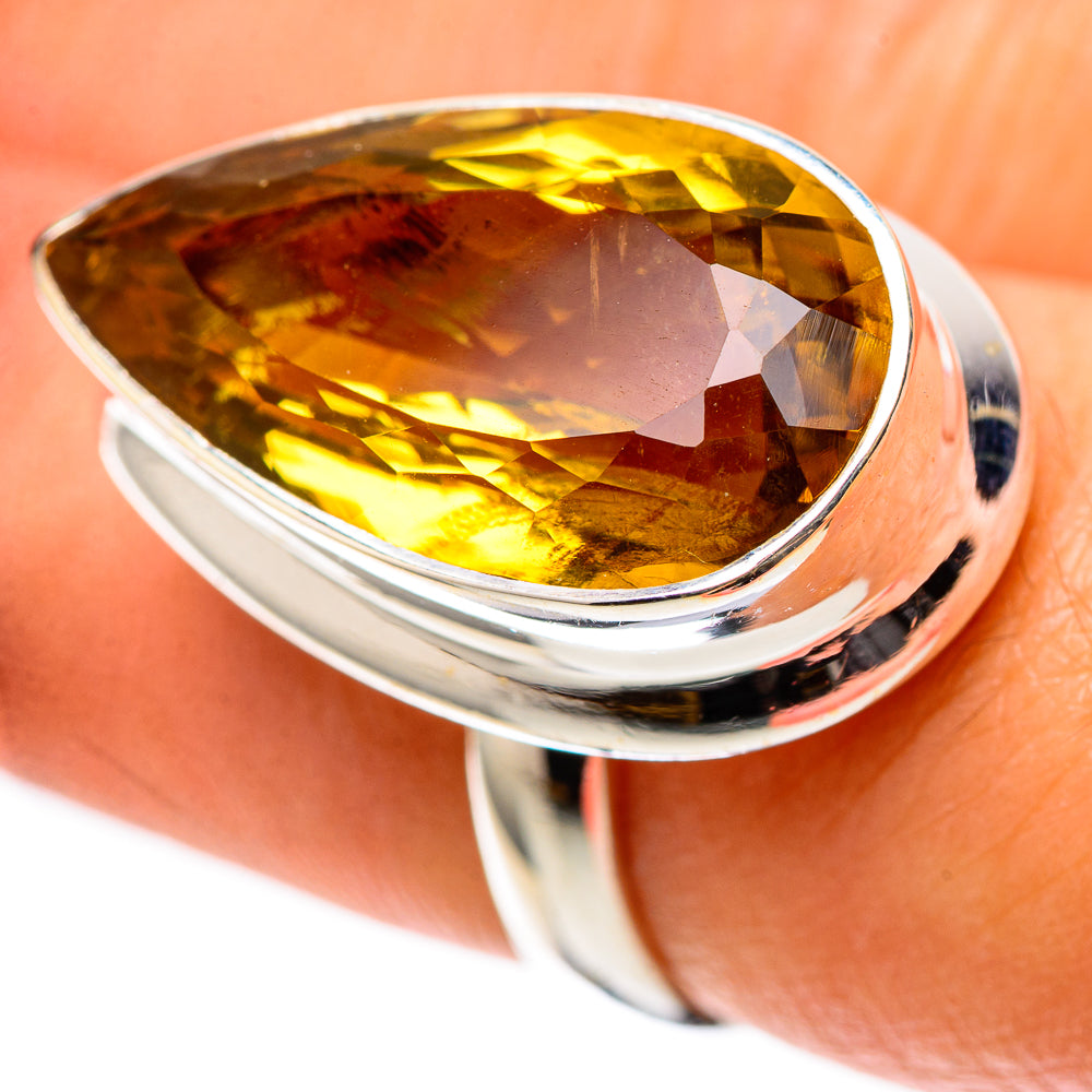 Faceted Citrine Ring Size 7.25 (925 Sterling Silver) RING138750
