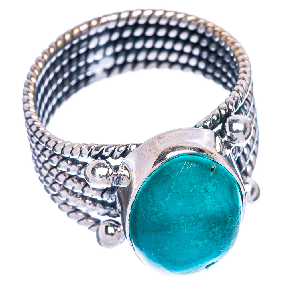 Tibetan Turquoise Ring Size 7.25 (925 Sterling Silver) R1270