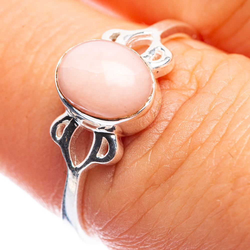 Pink Opal Dainty Ring Size 7 (925 Sterling Silver) R142606
