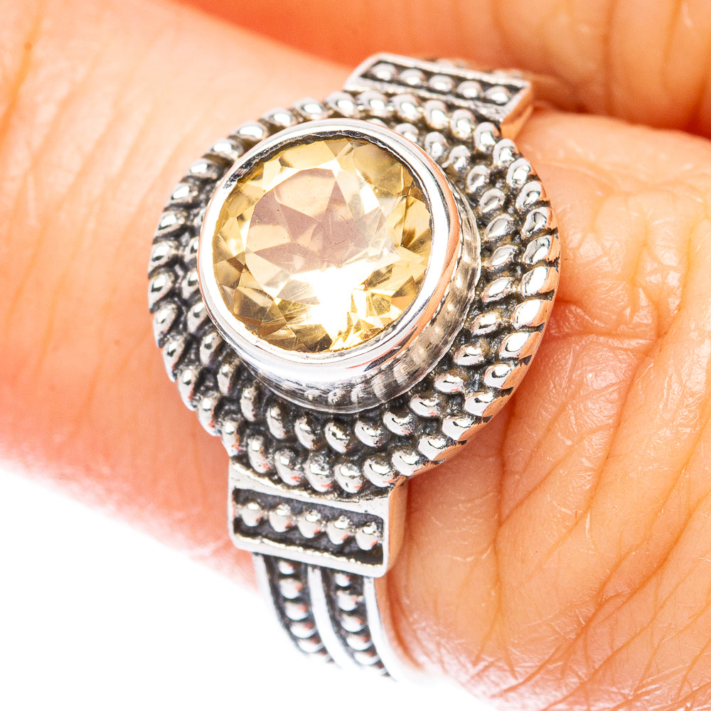 Value Faceted Citrine Ring Size 7 (925 Sterling Silver) R3059