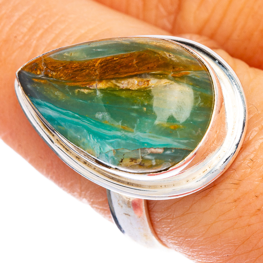 Rare Peruvian Opal Ring Size 8 (925 Sterling Silver) R1267