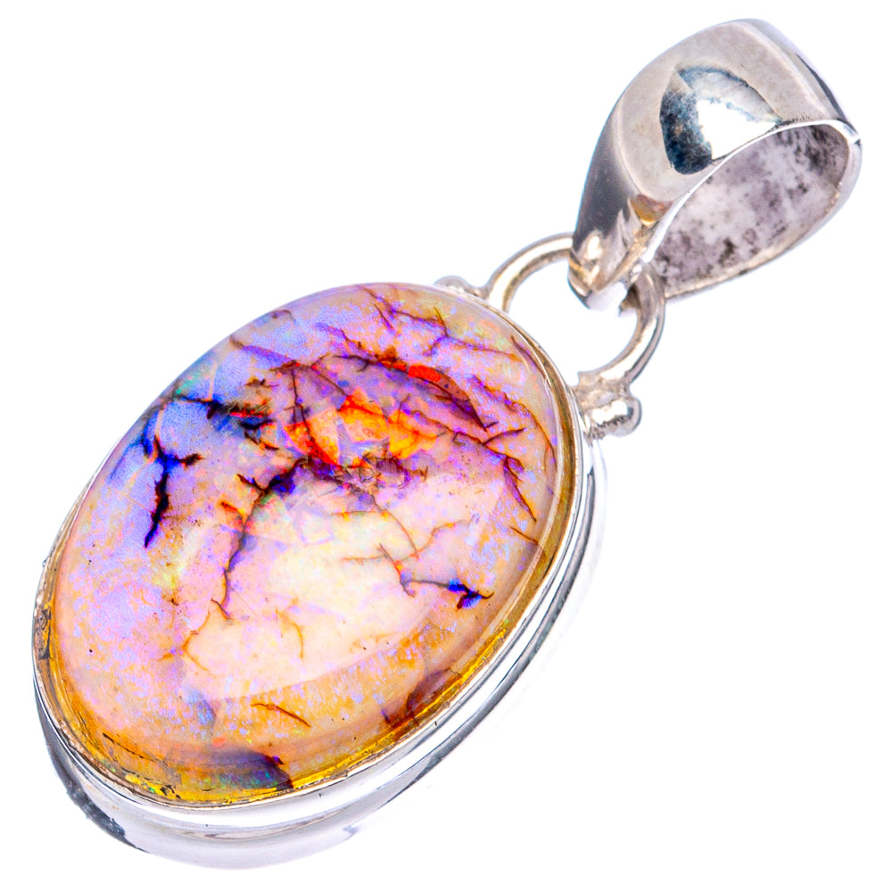 Rare Sterling Opal Pendants 1 1/4" (925 Sterling Silver) P43280