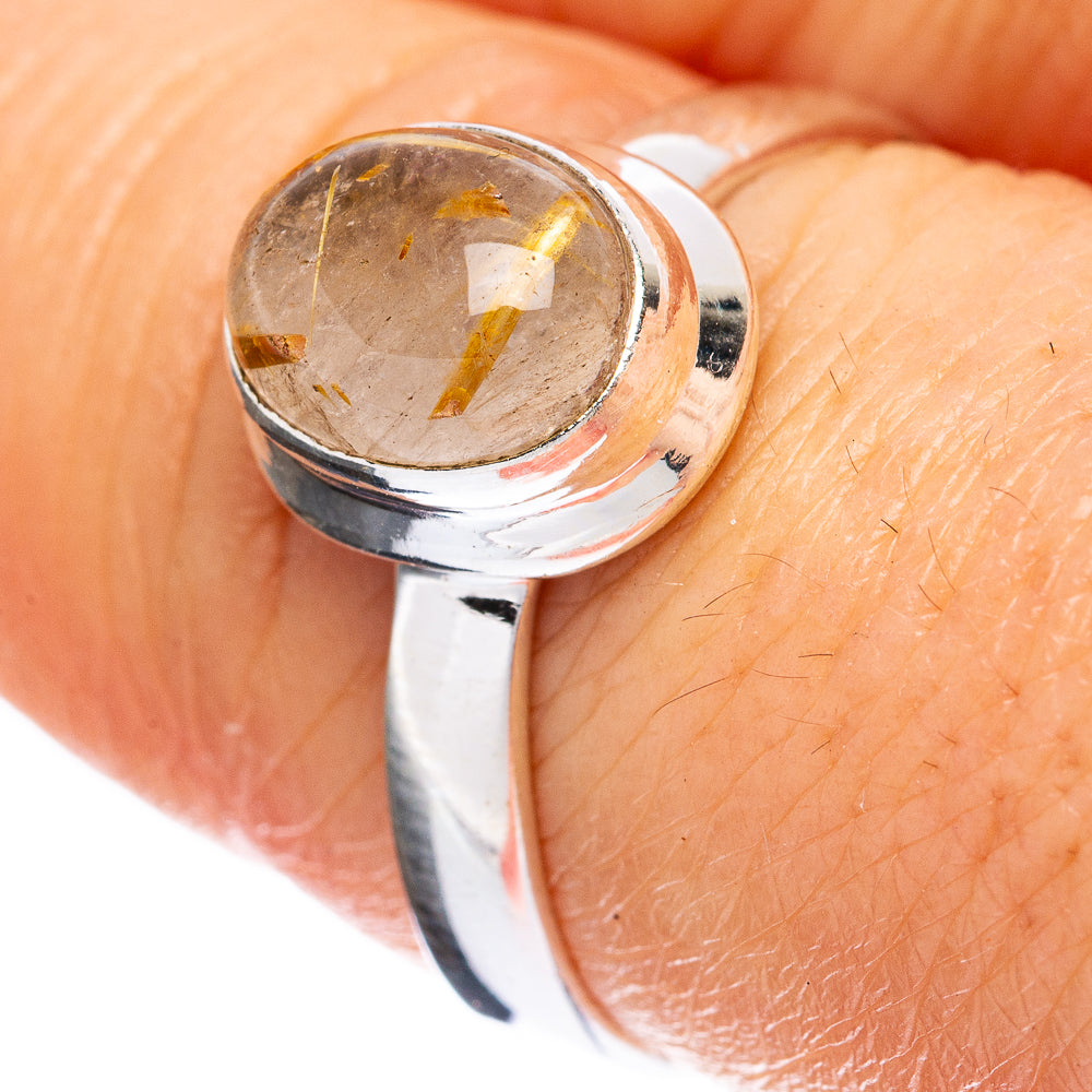 Value Rutilated Quartz Ring Size 8 (925 Sterling Silver) R3232