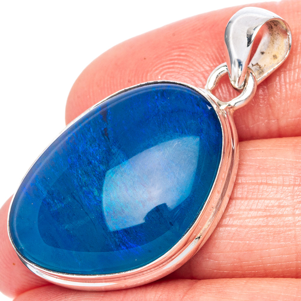 Rare Triplet Opal Pendant 1 3/8" (925 Sterling Silver) P41747