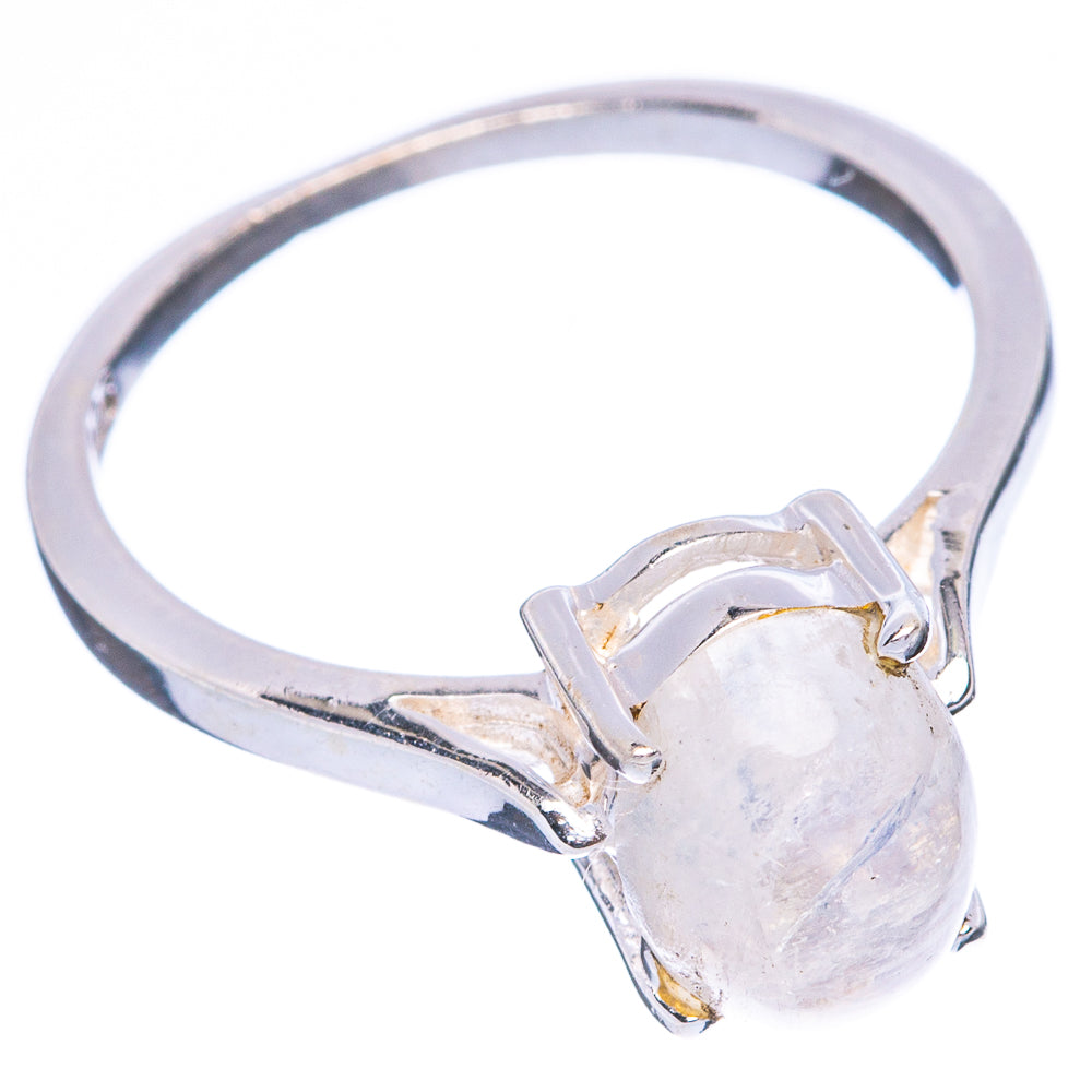 Rainbow Moonstone Dainty Ring Size 6.75 (925 Sterling Silver) R5886