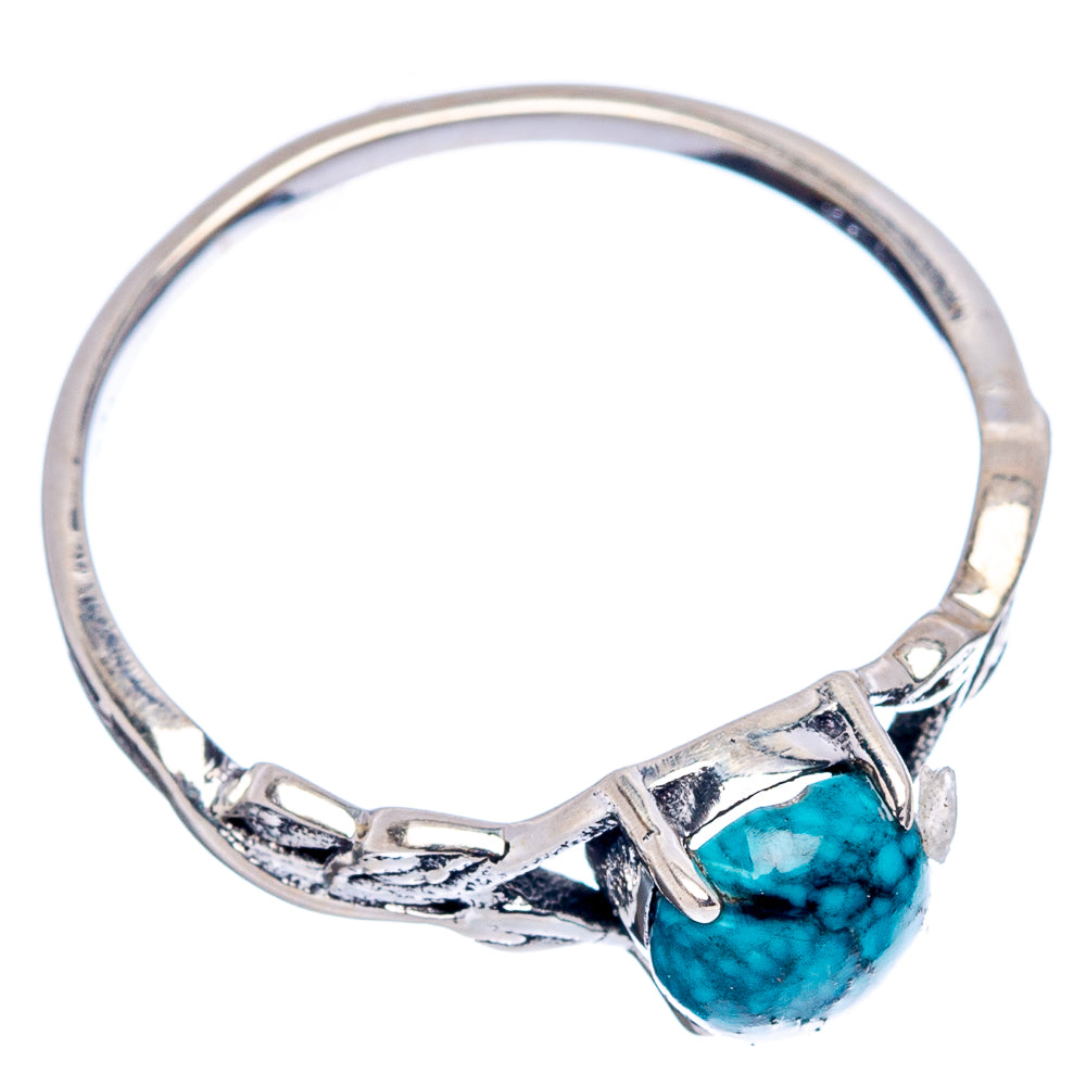 Turquoise Dainty Ring Size 6.75 (.925 Sterling Silver)