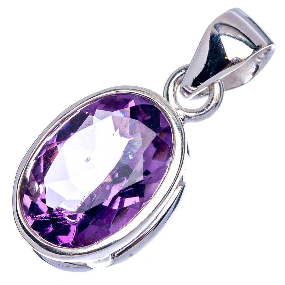 Amethyst Pendant 1 1/8" (925 Sterling Silver) P40271