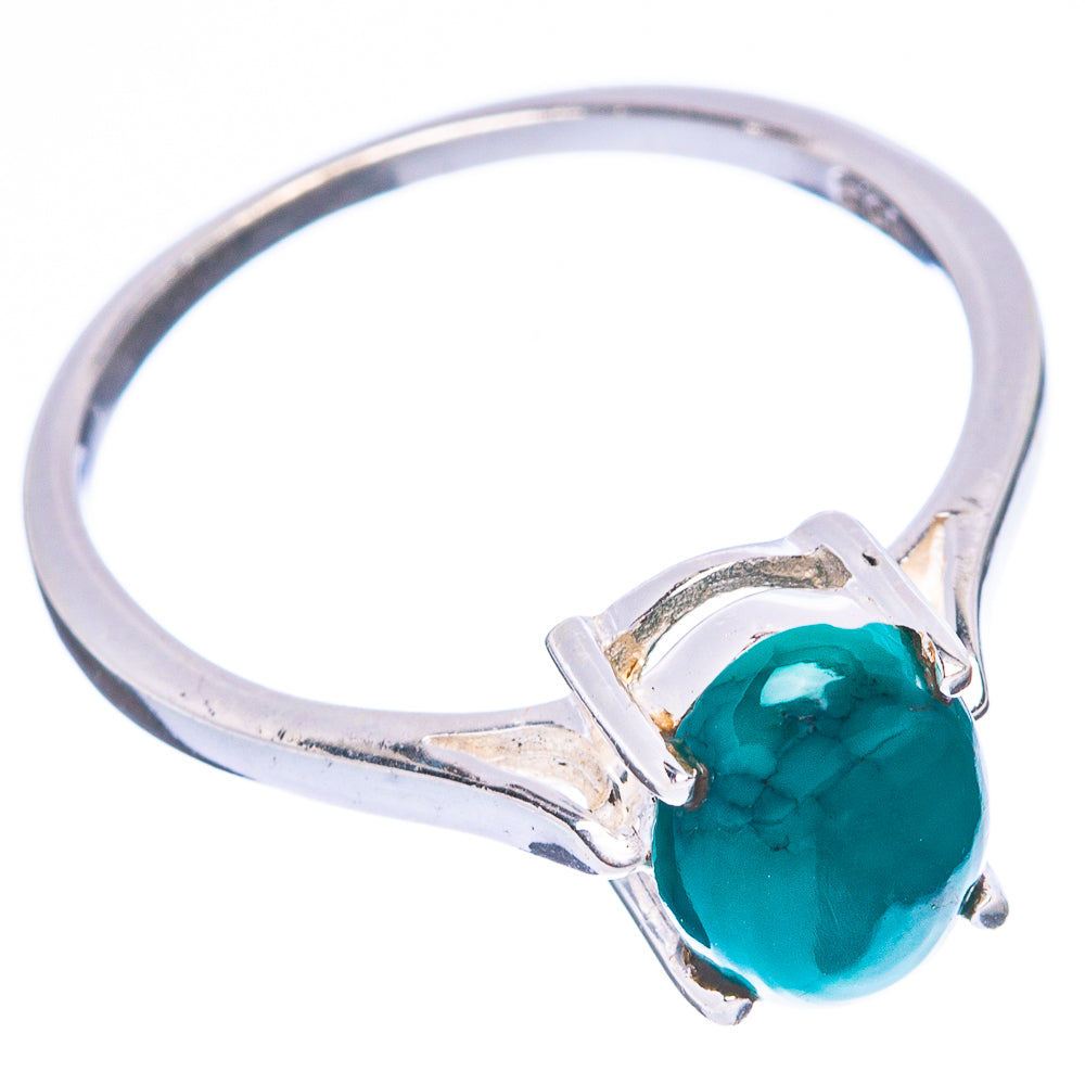 Tibetan Turquoise Dainty Ring Size 7.5 (925 Sterling Silver) R5893