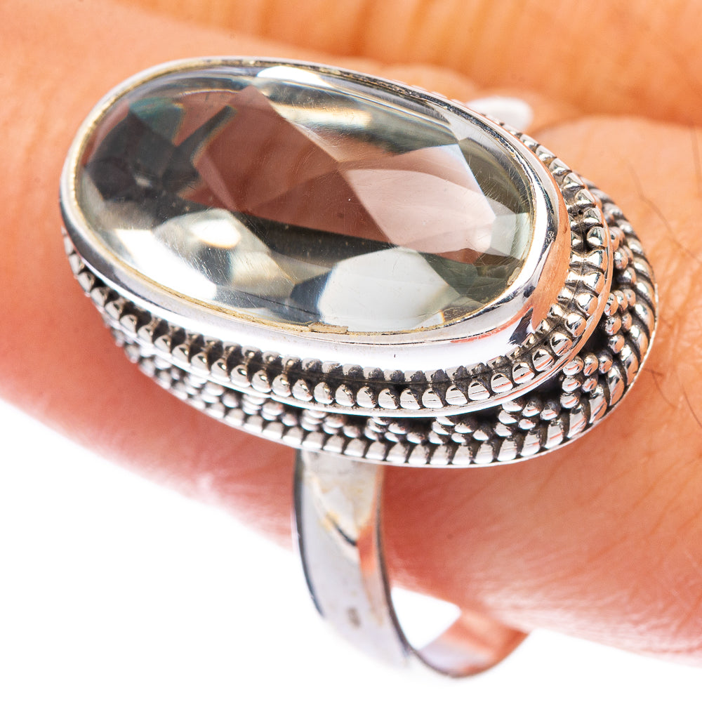 Green Amethyst Ring Size 10.75 (925 Sterling Silver) R144594