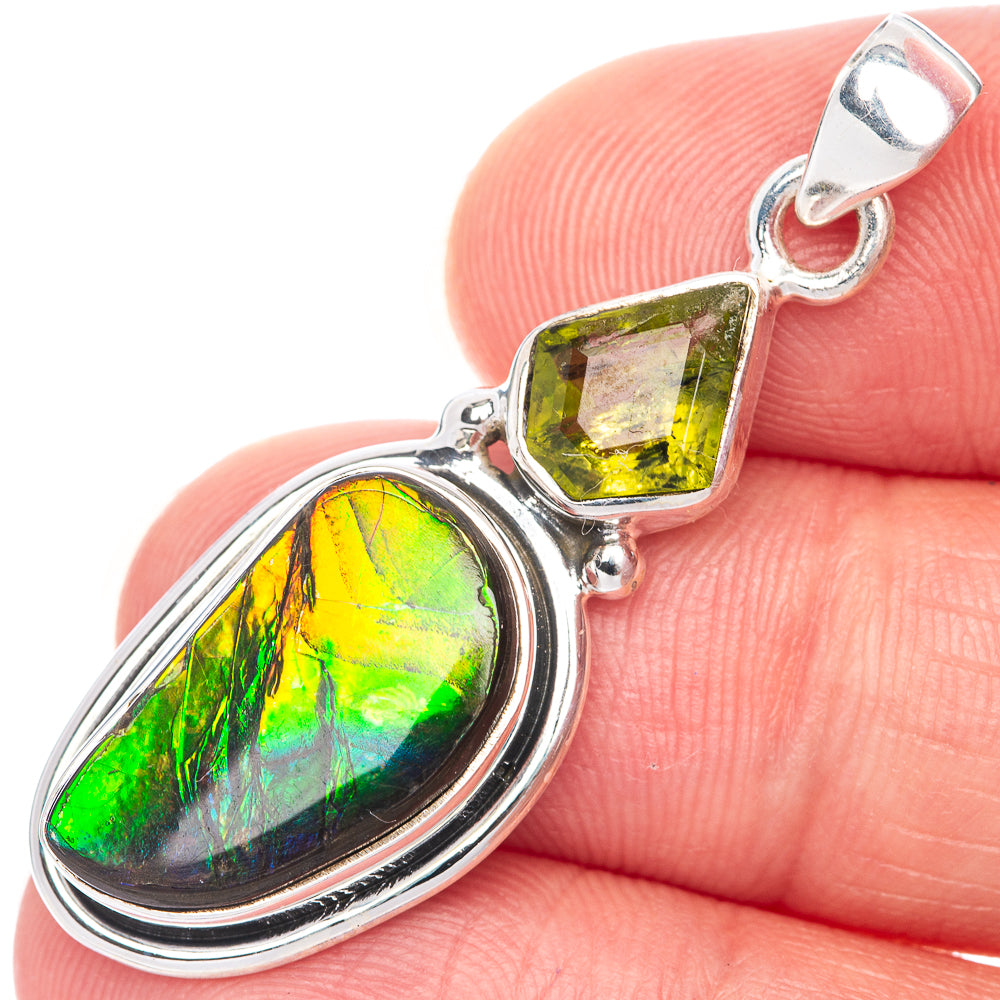 Canadian Ammolite Pendant 1 5/8" (925 Sterling Silver) PD39848