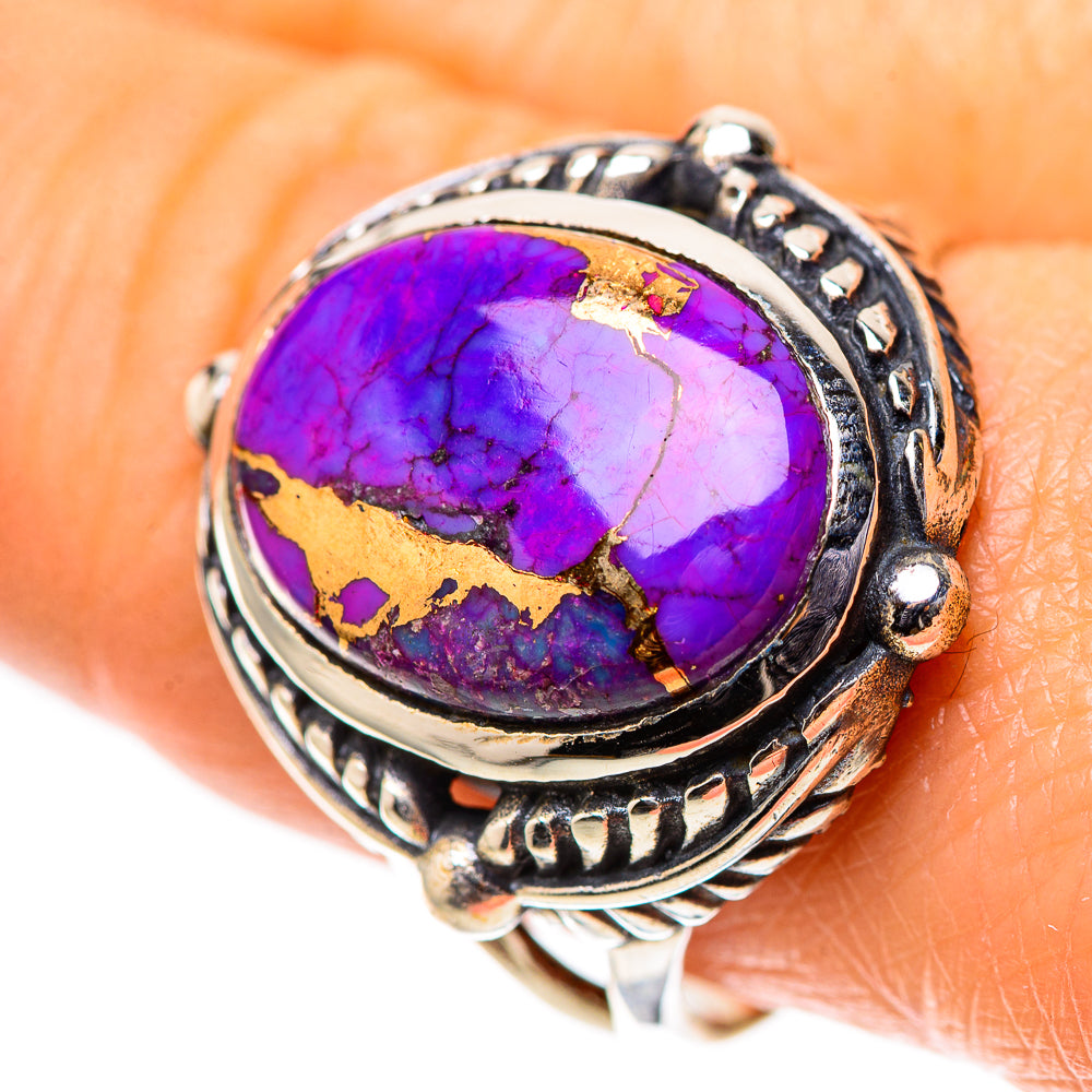 Purple Copper Composite Turquoise 925 Sterling Silver Ring Size 9 (925 Sterling Silver) RING139612
