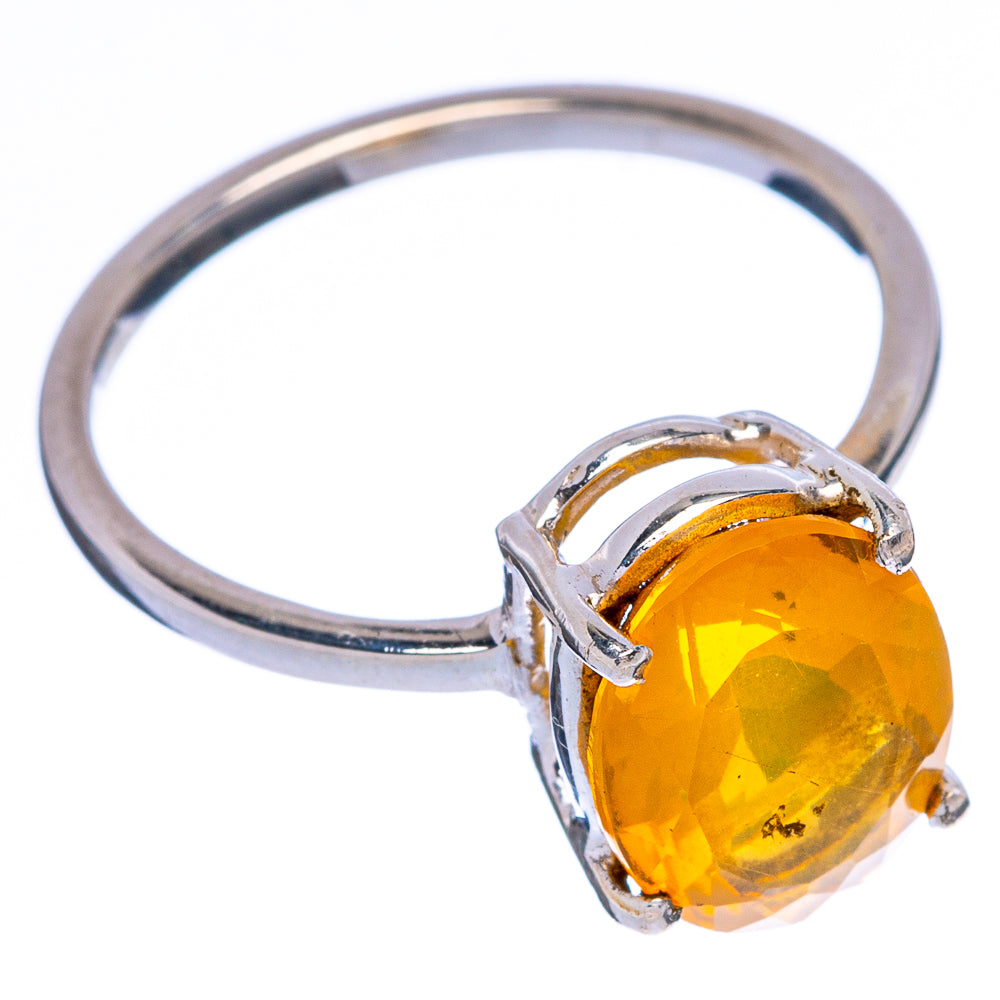 Rare Mexican Fire Opal Ring Size 7 (925 Sterling Silver) R146630