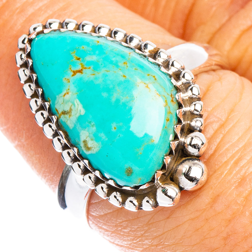 Rare Kingman Turquoise Ring Size 7.75 (.925 Sterling Silver)