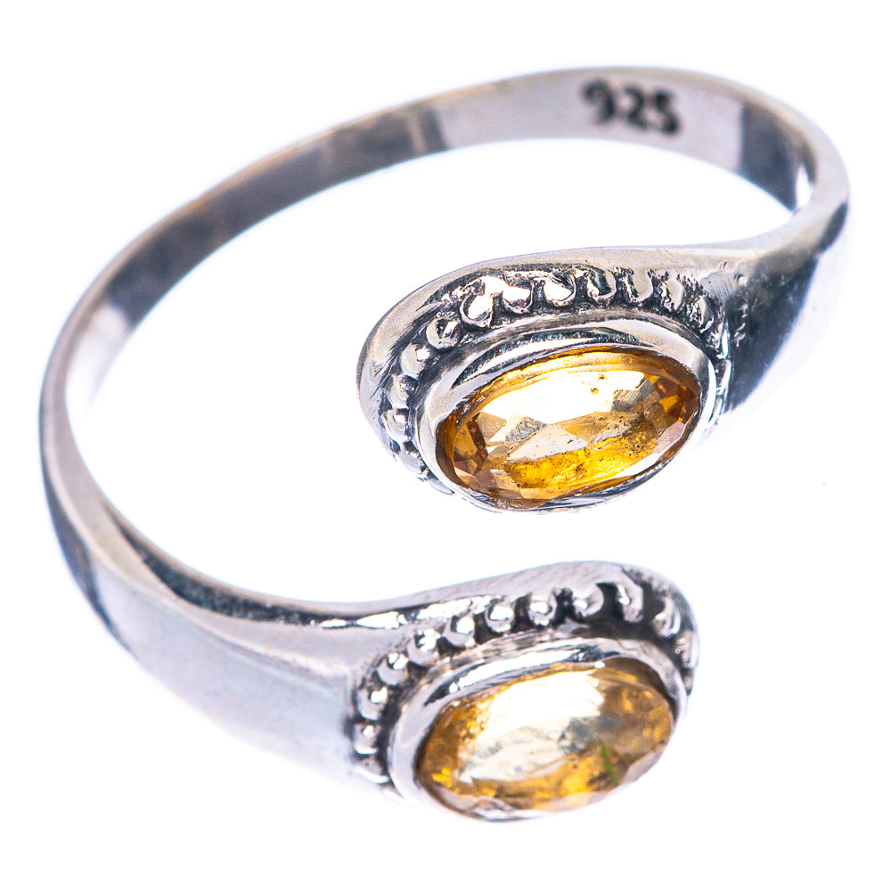 Faceted Citrine Ring Size 7.5 (925 Sterling Silver) R1524