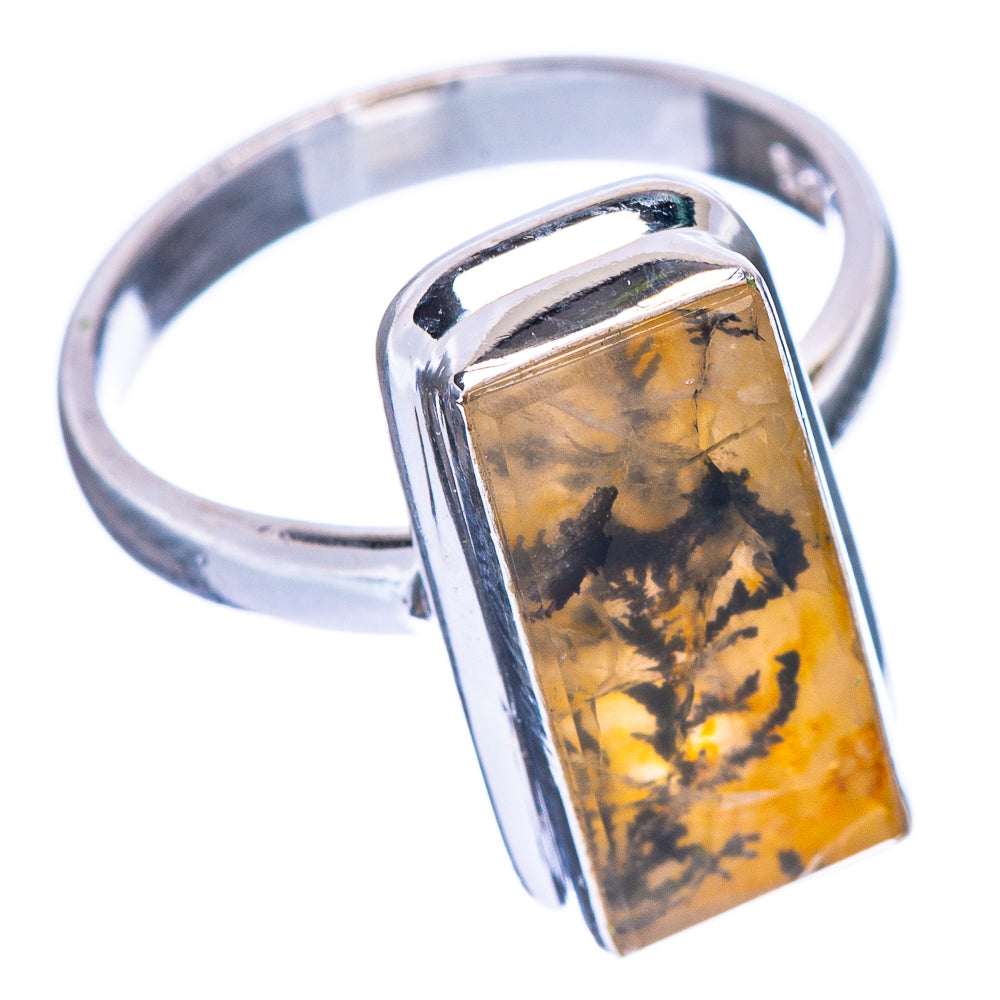 Rare Scenic Dendritic Agate Ring Size 6.5 (925 Sterling Silver) R1039