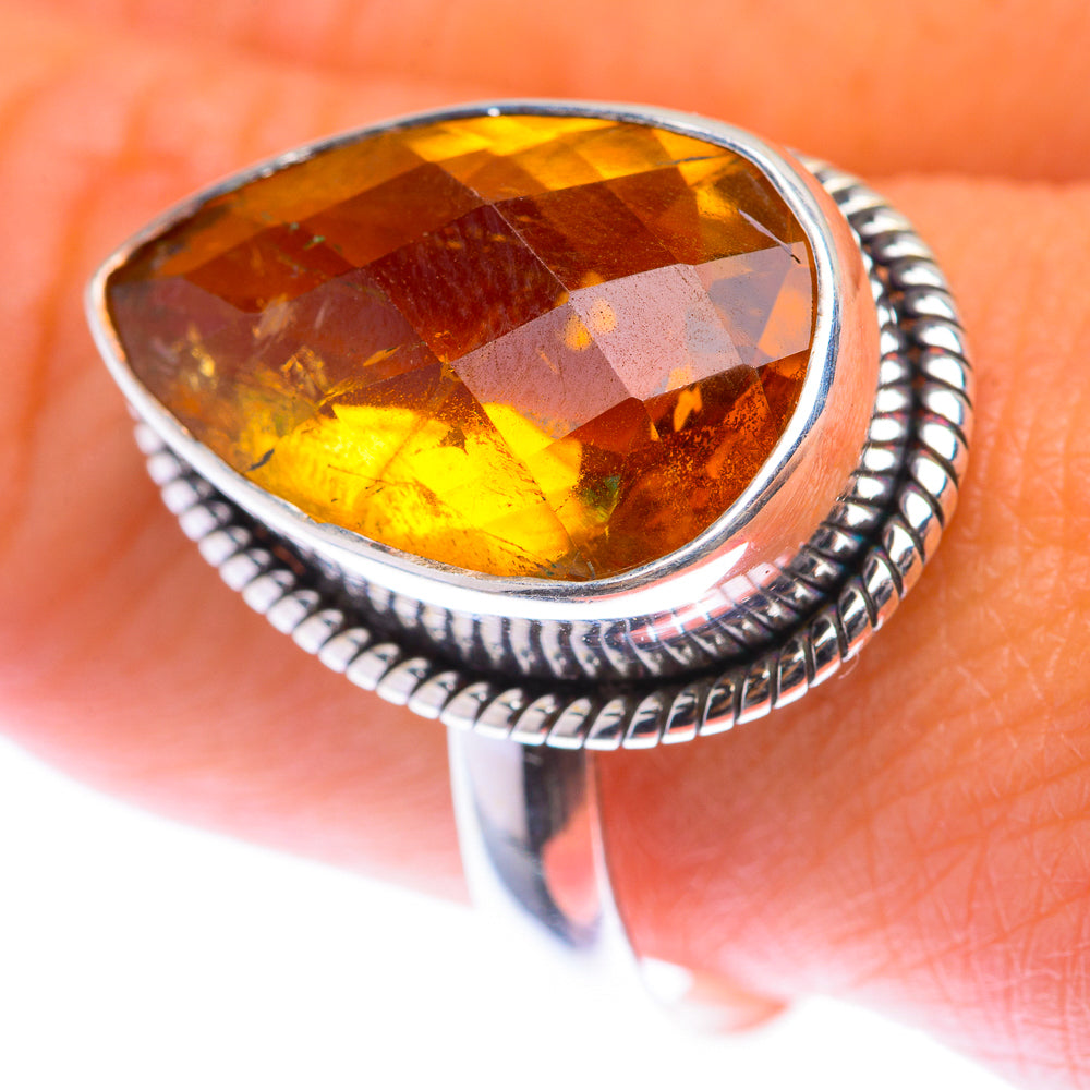 Faceted Citrine Ring Size 10 (925 Sterling Silver) RING139969