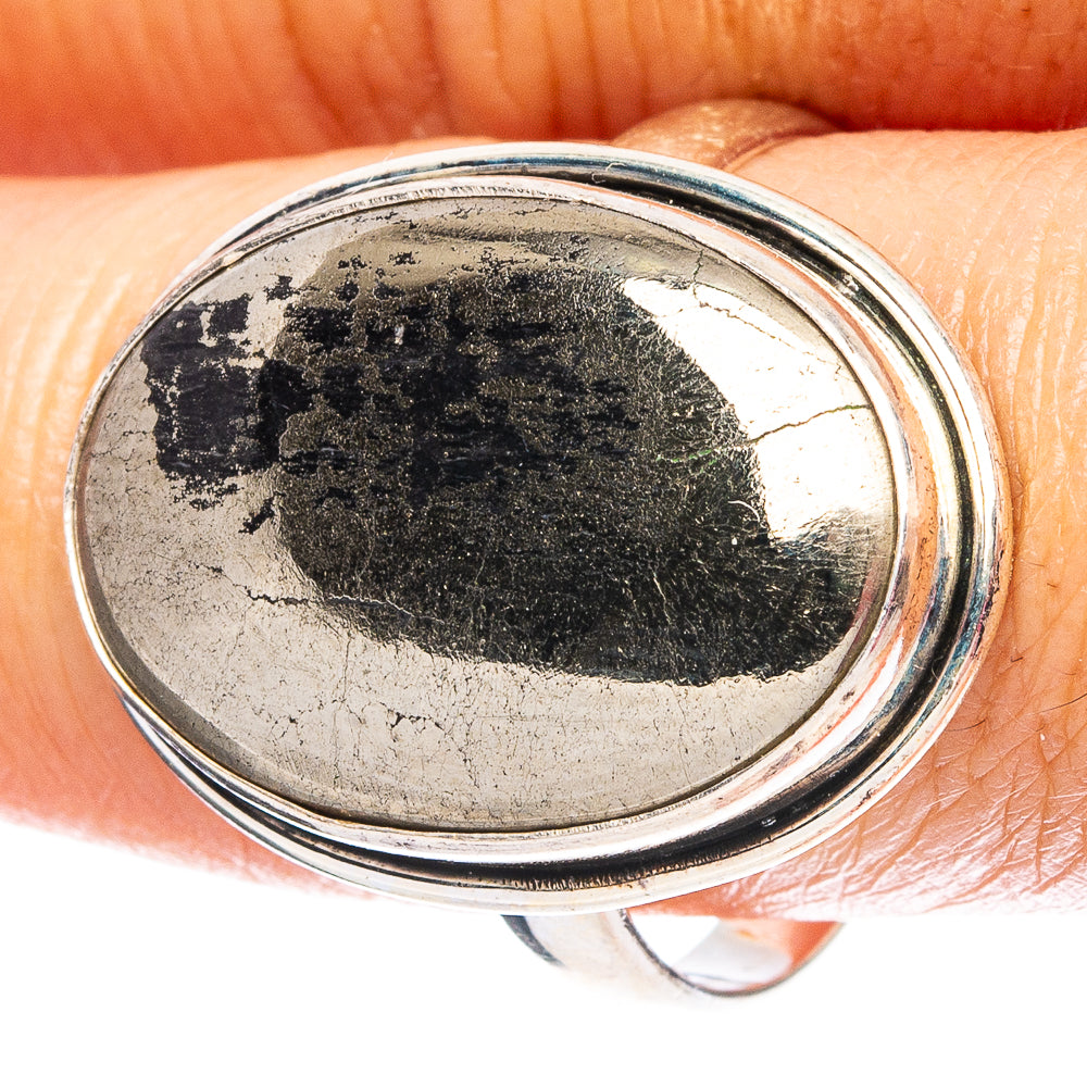 Pyrite 925 Sterling Silver Ring Size 10.5 (925 Sterling Silver) R6258