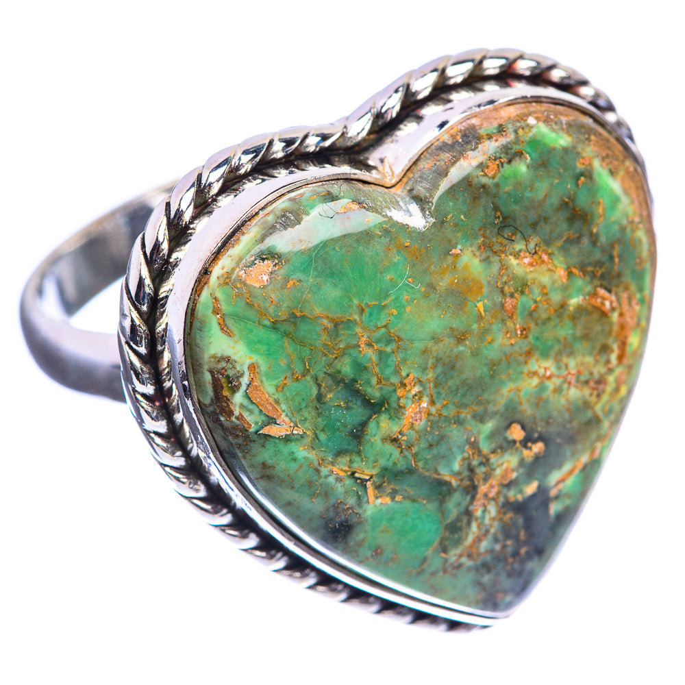 Large Tibetan Turquoise 925 Sterling Silver Ring Size 10