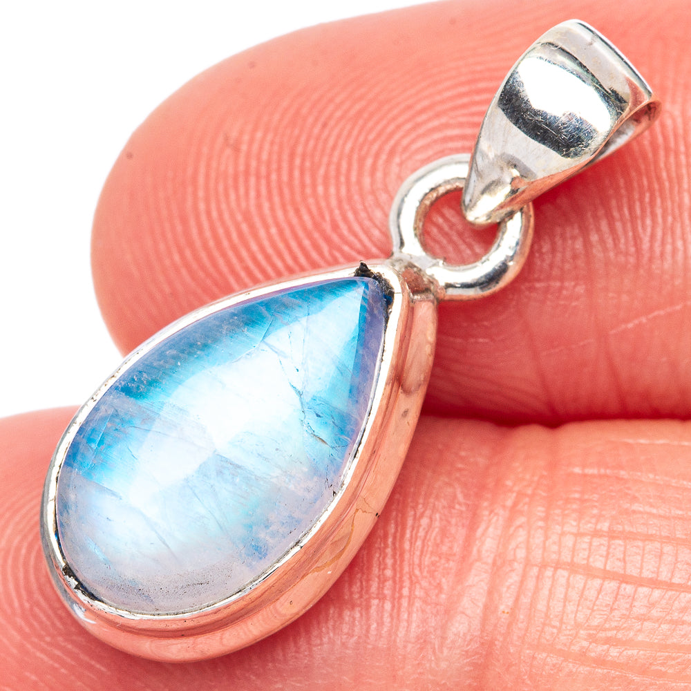 Rainbow Moonstone Pendant 1" (925 Sterling Silver) P42477