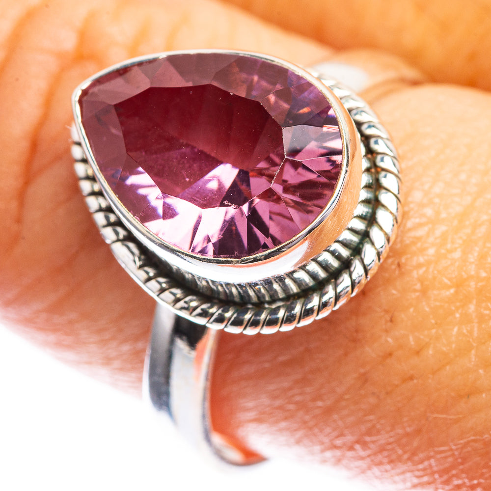 Faceted Color Change Alexandrite (Lab.) Ring Size 9.75 (925 Sterling Silver) R142444