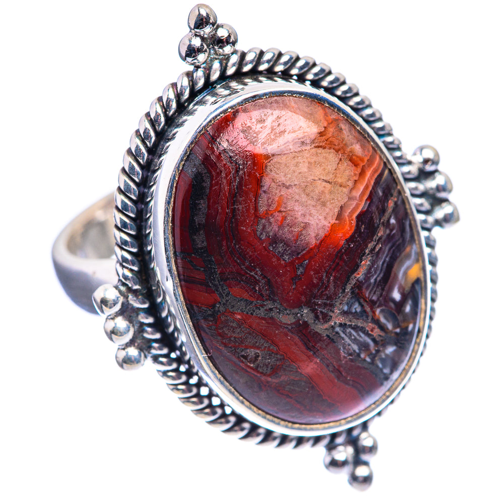 Crazy Lace Agate Ring Size 6.25 (925 Sterling Silver) R142127