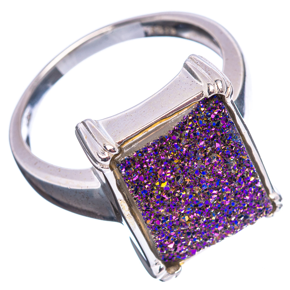 Premium Titanium Druzy Ring Size 11.5 (.925 Sterling Silver)