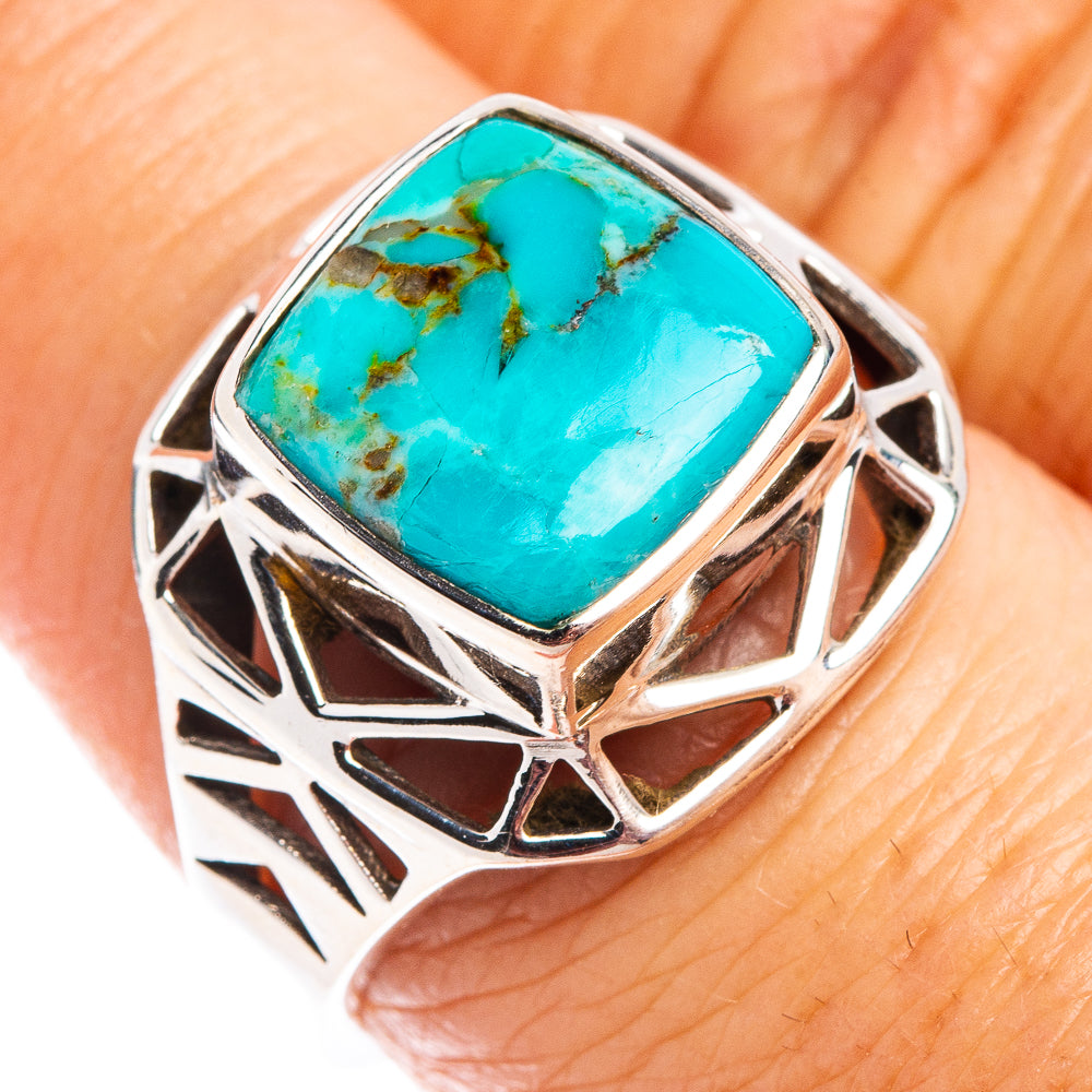 Mohave Turquoise Ring Size 7.5 (.925 Sterling Silver)