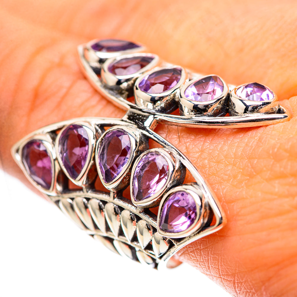 Large Faceted Amethyst Ring Size 9.5 (925 Sterling Silver) RING139301