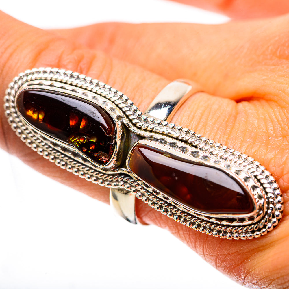 Large Mexican Fire Agate Ring Size 9.75 (925 Sterling Silver) RING138914
