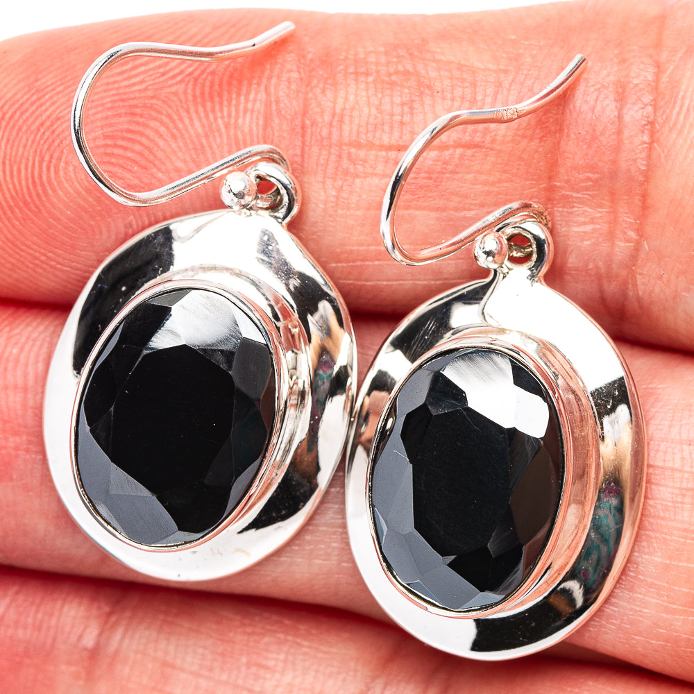 Premium Hematite Earrings 1 3/8" (.925 Sterling Silver)